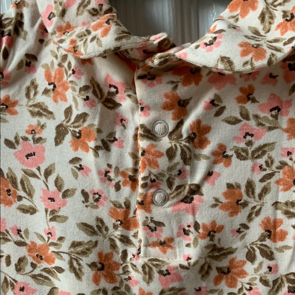 Preppy Ruffled Overalls and Floral Top - Picture 9 of 17